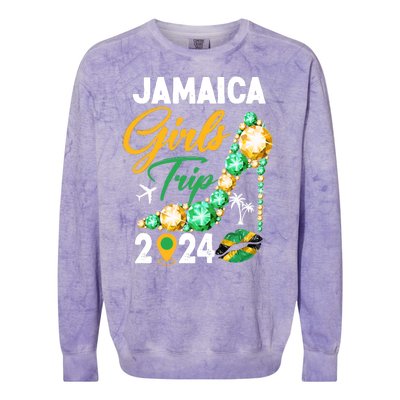 Jamaica Girls Trip 2024 Colorblast Crewneck Sweatshirt