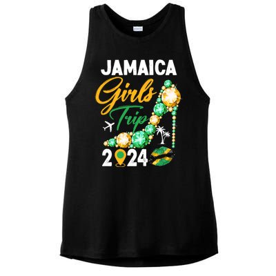 Jamaica Girls Trip 2024 Ladies PosiCharge Tri-Blend Wicking Tank