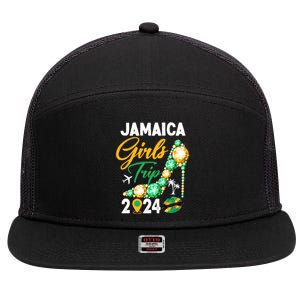 Jamaica Girls Trip 2024 7 Panel Mesh Trucker Snapback Hat