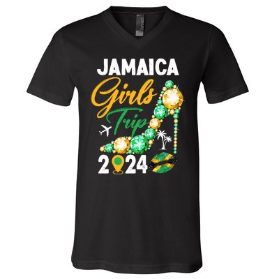 Jamaica Girls Trip 2024 V-Neck T-Shirt