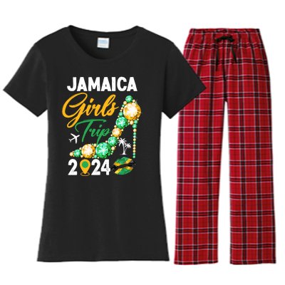 Jamaica Girls Trip 2024 Women's Flannel Pajama Set