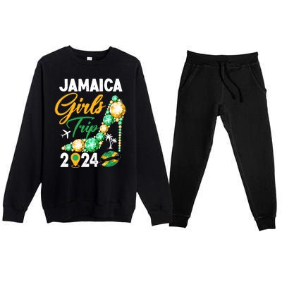 Jamaica Girls Trip 2024 Premium Crewneck Sweatsuit Set