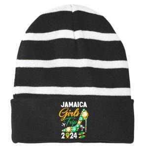 Jamaica Girls Trip 2024 Striped Beanie with Solid Band