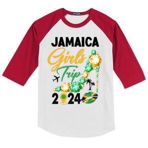 Jamaica Girls Trip 2024 Kids Colorblock Raglan Jersey