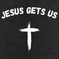 Jesus Gets Us He Understands Us Christian 7 Panel Mesh Trucker Snapback Hat