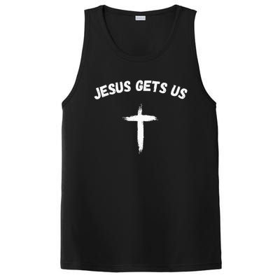 Jesus Gets Us He Understands Us funny Christian PosiCharge Competitor Tank