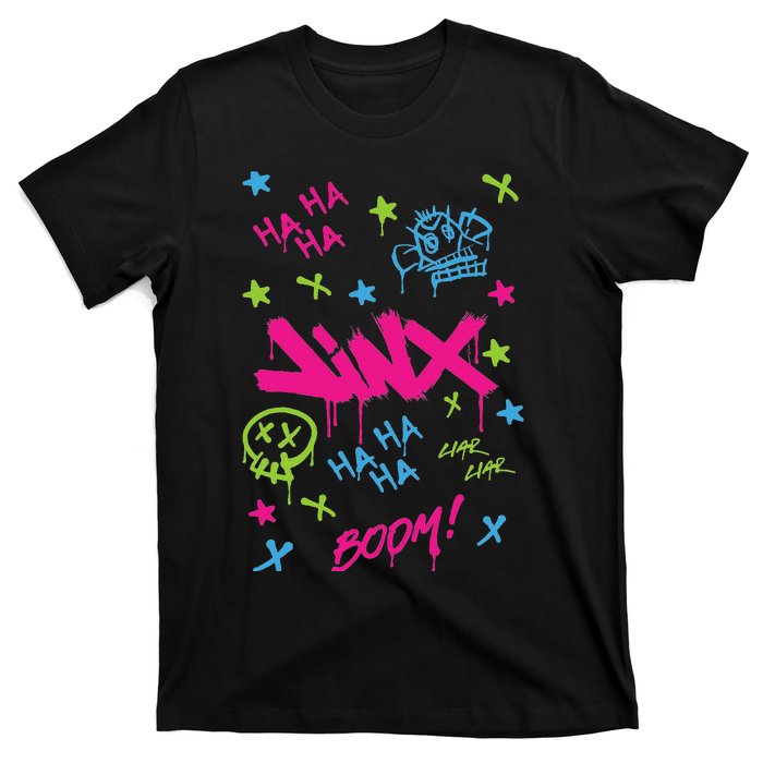 Jinx Graffiti Vibrant Punk Style T-Shirt