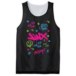 Jinx Graffiti Vibrant Punk Style Mesh Reversible Basketball Jersey Tank