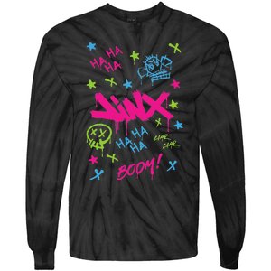 Jinx Graffiti Vibrant Punk Style Tie-Dye Long Sleeve Shirt