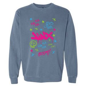 Jinx Graffiti Vibrant Punk Style Garment-Dyed Sweatshirt