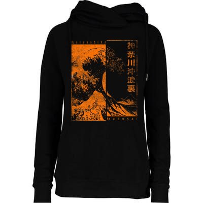 Japanese Great Wave Off Kanagawa Katsushika Hokusai Womens Funnel Neck Pullover Hood