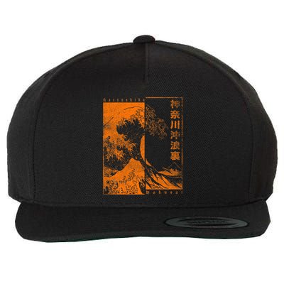 Japanese Great Wave Off Kanagawa Katsushika Hokusai Wool Snapback Cap