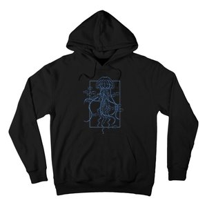 Jellyfish Graphic With Fishes In Sea Hoodie