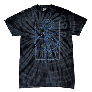 Jellyfish Graphic With Fishes In Sea Tie-Dye T-Shirt