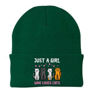 Just Girl Who Loves Cats Knit Cap Winter Beanie