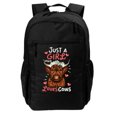 Just Girl Who Love Scottish Highland Cowsshirt Daily Commute Backpack