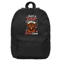 Just Girl Who Love Scottish Highland Cowsshirt 16 in Basic Backpack