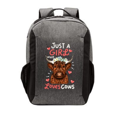 Just Girl Who Love Scottish Highland Cowsshirt Vector Backpack