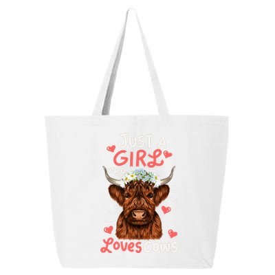 Just Girl Who Love Scottish Highland Cowsshirt 25L Jumbo Tote