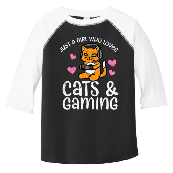 Just Girl Who Loves Cats Gaming Cute Gamer Wo Girl Toddler Fine Jersey T-Shirt