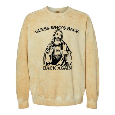 Jesus Guess Who's Back Again Funny Quotes Easter Colorblast Crewneck Sweatshirt