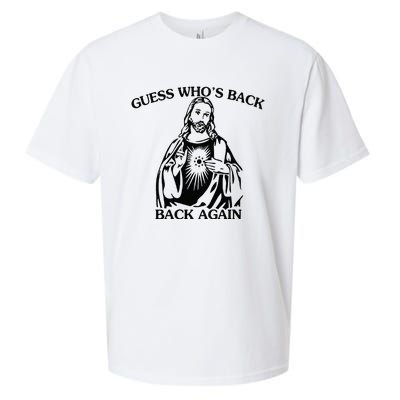 Jesus Guess Who's Back Again Funny Quotes Easter Sueded Cloud Jersey T-Shirt