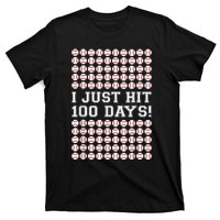 Just Hit 100 Days Of School Baseball Teacher Boys 100th Day T-Shirt