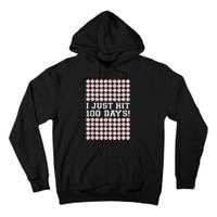 Just Hit 100 Days Of School Baseball Teacher Boys 100th Day Tall Hoodie