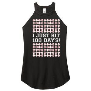 Just Hit 100 Days Of School Baseball Teacher Boys 100th Day Women's Perfect Tri Rocker Tank