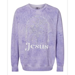 Jesus Hoodie Aesthetic Christian Colorblast Crewneck Sweatshirt