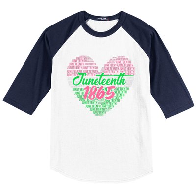 Junenth Heart Africa Fist June 19th 1865 Gift Baseball Sleeve Shirt