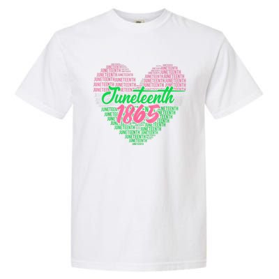 Junenth Heart Africa Fist June 19th 1865 Gift Garment-Dyed Heavyweight T-Shirt