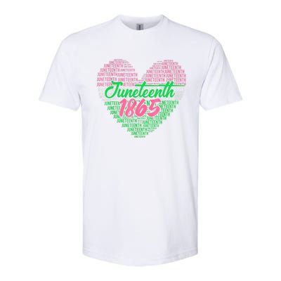 Junenth Heart Africa Fist June 19th 1865 Gift Softstyle CVC T-Shirt