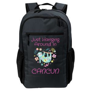 Just Hanging Around In Cancun Cute Sloth Vacation Meaningful Gift Daily Commute Backpack