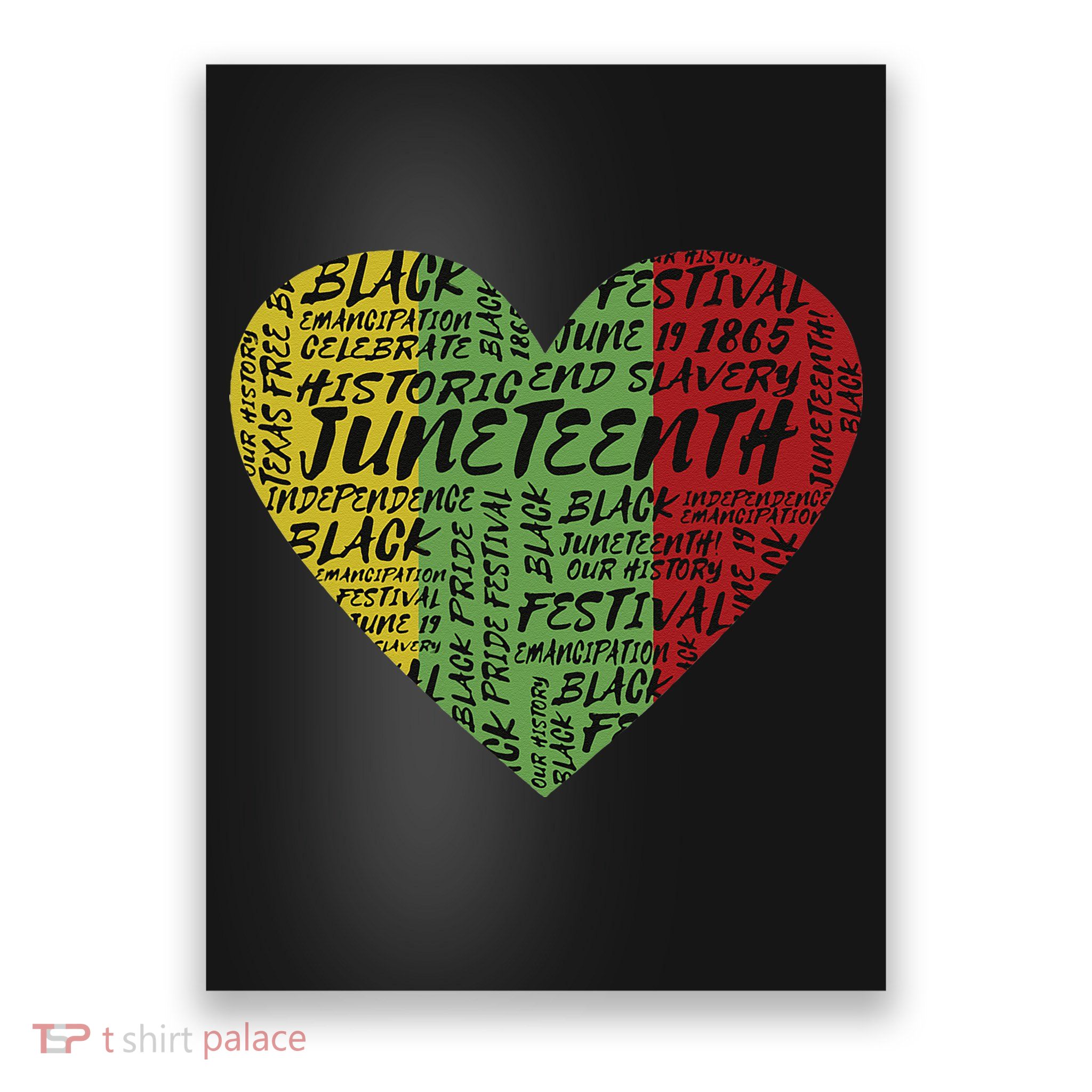 Juneteenth Heart African American Women Black History Pride Poster