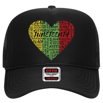 Juneteenth Heart African American Women Black History Pride Trucker Hat