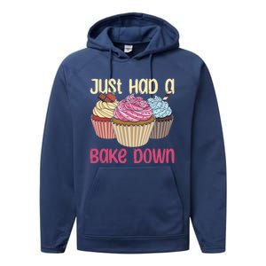 Just Had A Bake Down Quote Cake Decorator Gift Performance Fleece Hoodie