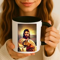 Jesus Holding A Capybara Mug