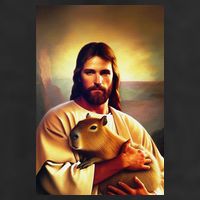 Jesus Holding A Capybara 15oz Campfire Ceramic Mug