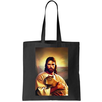 Jesus Holding A Capybara Bag