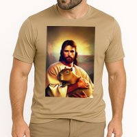 Jesus Holding A Capybara Performance Shirt