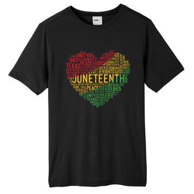 Juneteenth Heart Black History Afro American African Freedom Tall Fusion ChromaSoft Performance T-Shirt