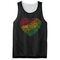 Juneteenth Heart Black History Afro American African Freedom Mesh Reversible Basketball Jersey Tank