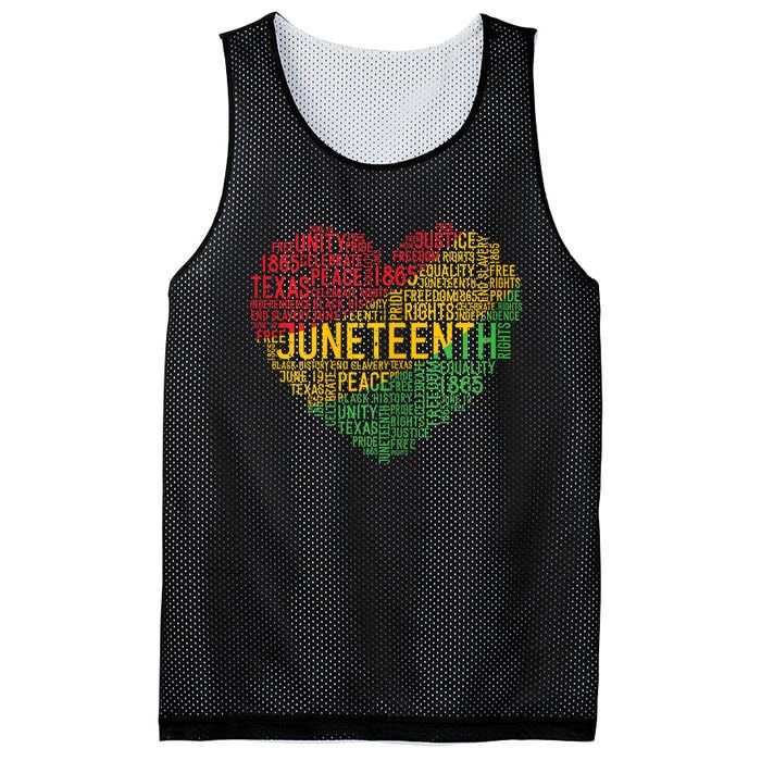 Juneteenth Heart Black History Afro American African Freedom Mesh Reversible Basketball Jersey Tank