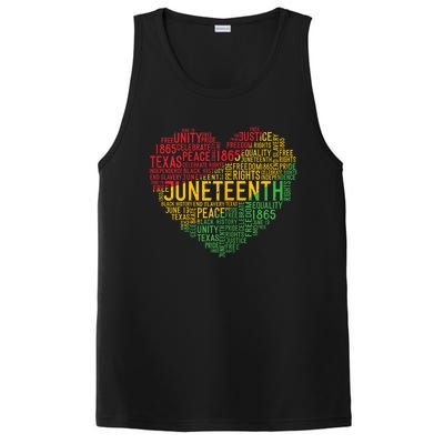 Juneteenth Heart Black History Afro American African Freedom PosiCharge Competitor Tank