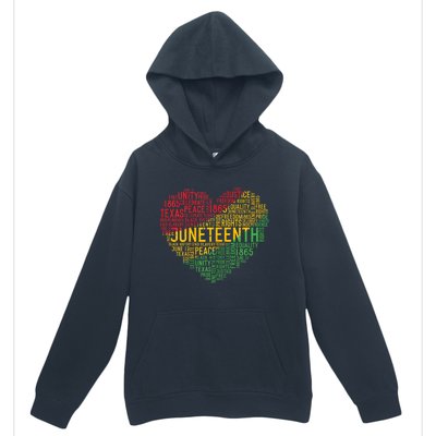 Juneteenth Heart Black History Afro American African Freedom Urban Pullover Hoodie