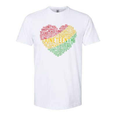 Juneteenth Heart Black History Afro American African Freedom Softstyle CVC T-Shirt