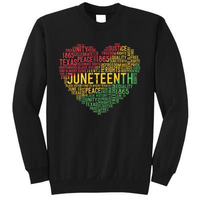 Juneteenth Heart Black History Afro American African Freedom Sweatshirt