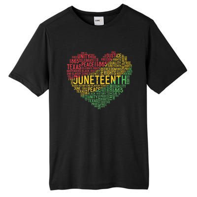 Juneteenth Heart Black History Afro American African Freedom Tall Fusion ChromaSoft Performance T-Shirt