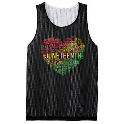 Juneteenth Heart Black History Afro American African Freedom Mesh Reversible Basketball Jersey Tank